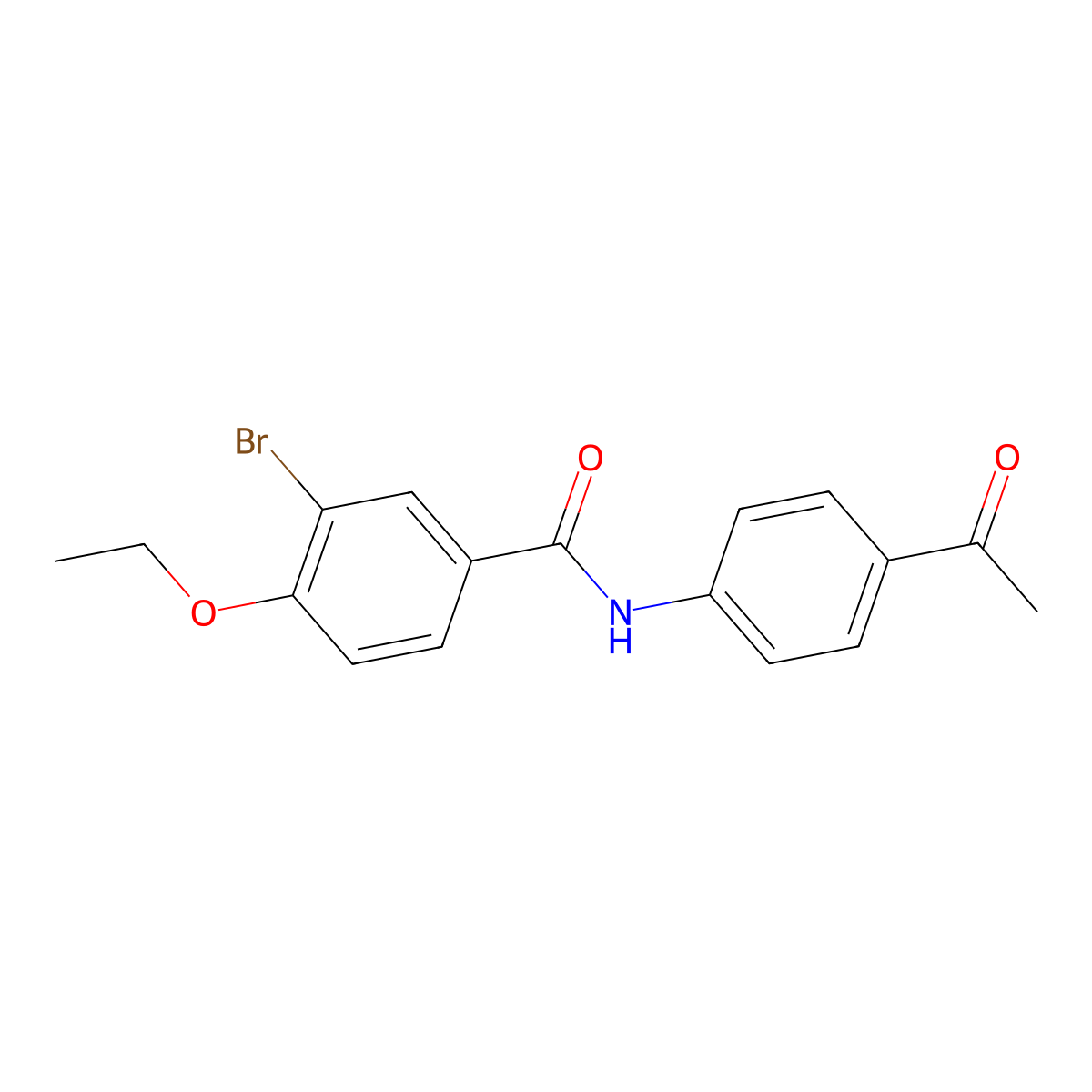 N-(4-acetylphenyl)-3-bromo-4-ethoxybenzamide molecular structure, CAS 352441-80-6