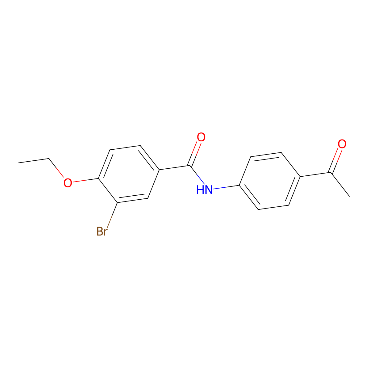 N-(4-acetylphenyl)-3-bromo-4-ethoxybenzamide molecular structure, CAS 352441-80-6