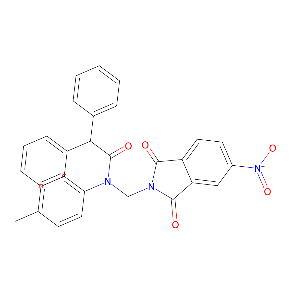N-({5-nitro-1,3-dioxo-1,3-dihydro-2H-isoindol-2-yl}methyl)-N-(4-methylphenyl)-2,2-diphenylacetamide molecular structure, CAS 352442-00-3