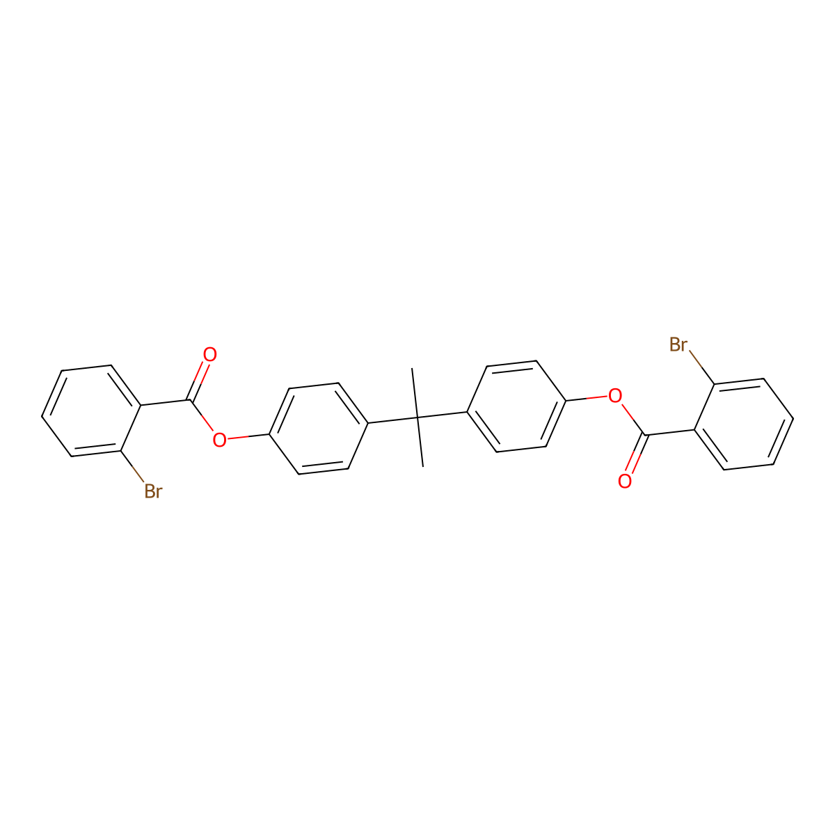 4-(1-{4-[(2-Bromobenzoyl)oxy]phenyl}-1-methylethyl)phenyl 2-bromobenzoate molecular structure, CAS 352443-77-7