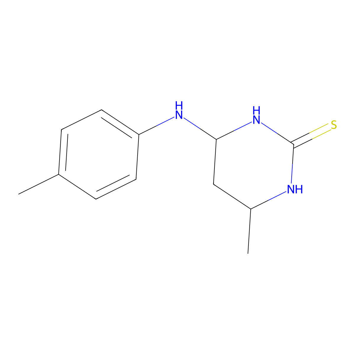 4-Methyl-6-(4-methylanilino)-1,3-diazinane-2-thione molecular structure, CAS 352443-82-4