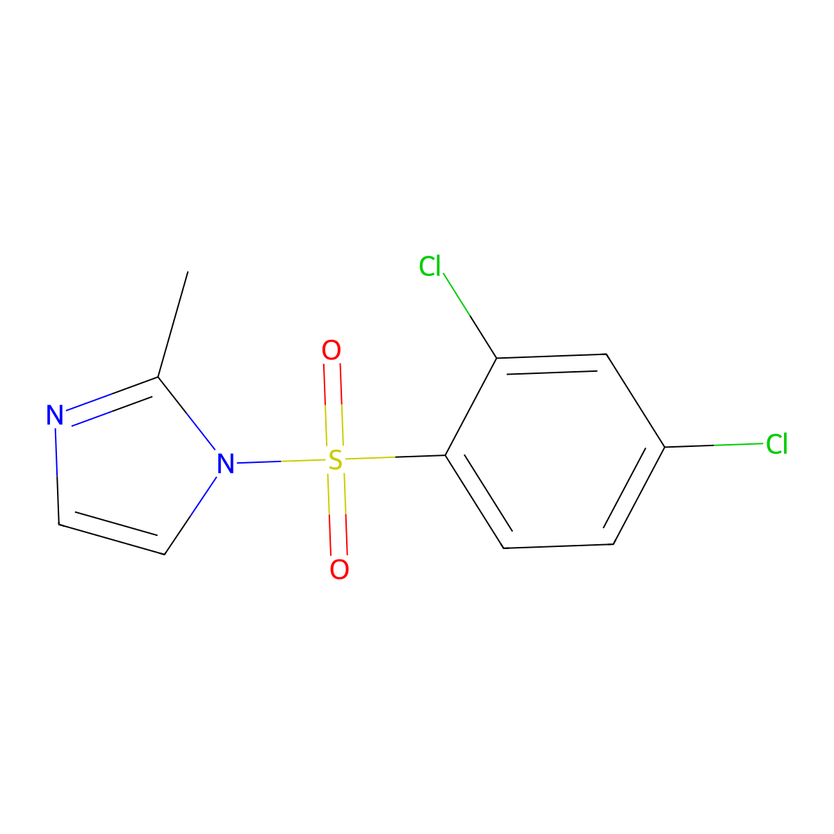 1-(2,4-Dichlorobenzenesulfonyl)-2-methyl-1H-imidazole molecular structure, CAS 352443-89-1