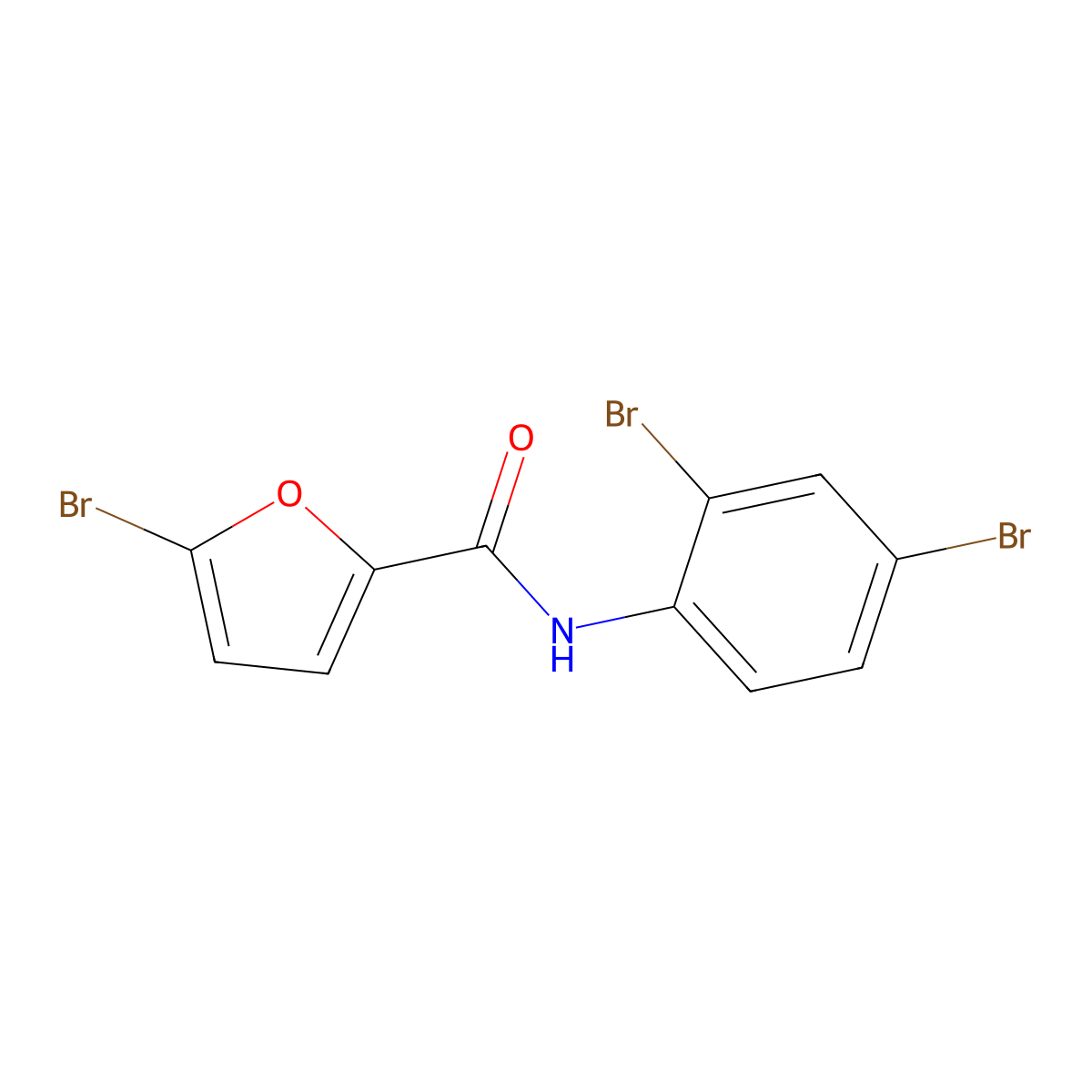 5-bromo-N-(2,4-dibromophenyl)furan-2-carboxamide molecular structure, CAS 352444-33-8