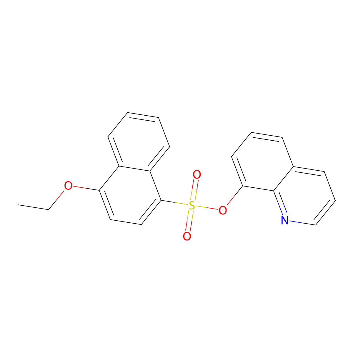 Quinolin-8-yl 4-ethoxynaphthalene-1-sulfonate molecular structure, CAS 352444-38-3