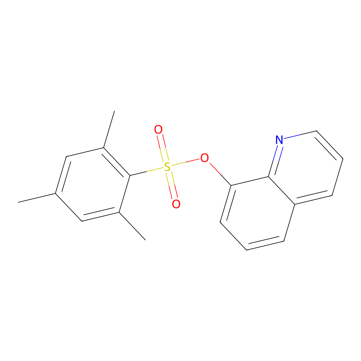 8-Quinolyl 2,4,6-trimethylbenzenesulfonate molecular structure, CAS 352444-41-8