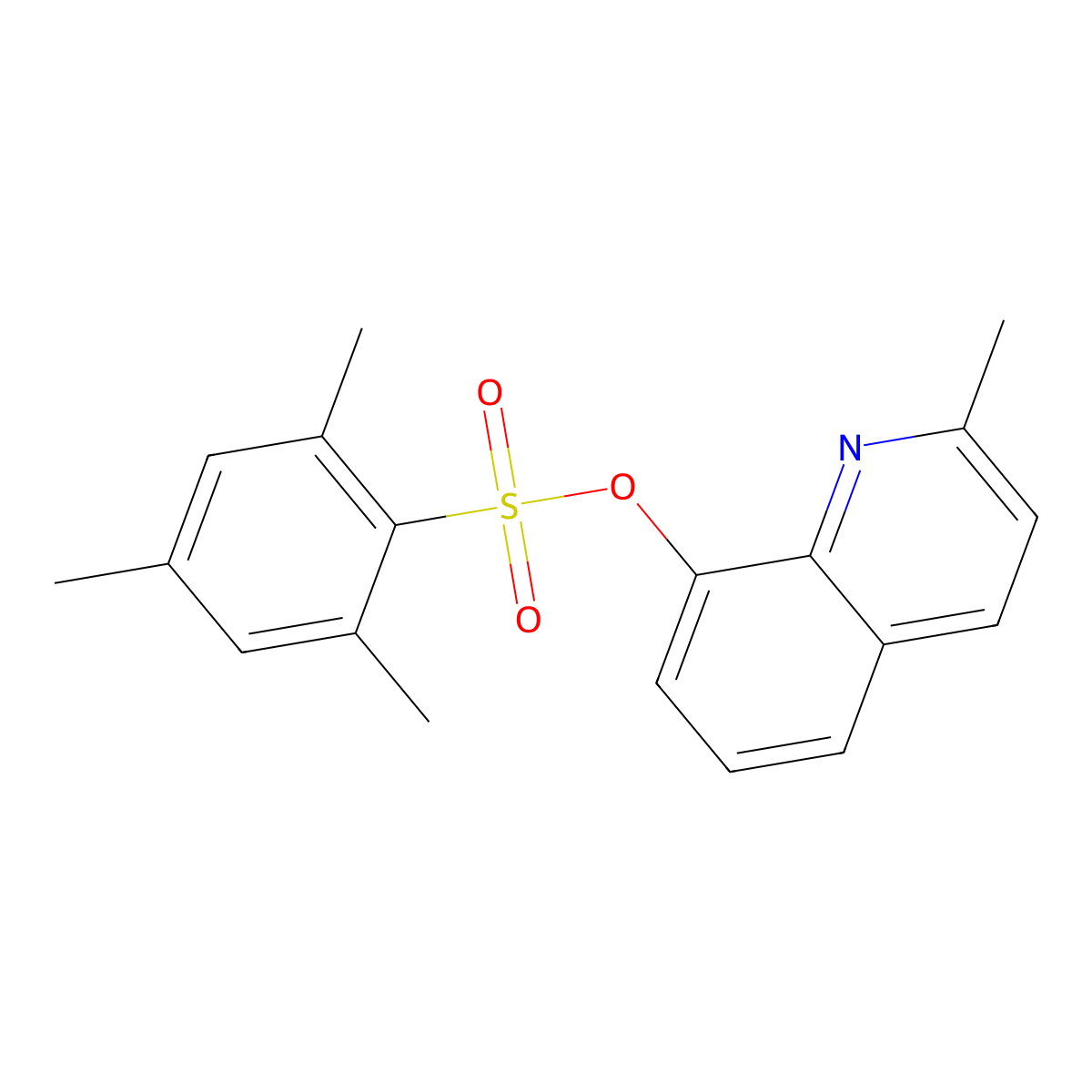 2-Methyl-8-quinolyl 2,4,6-trimethylbenzenesulfonate molecular structure, CAS 352444-42-9