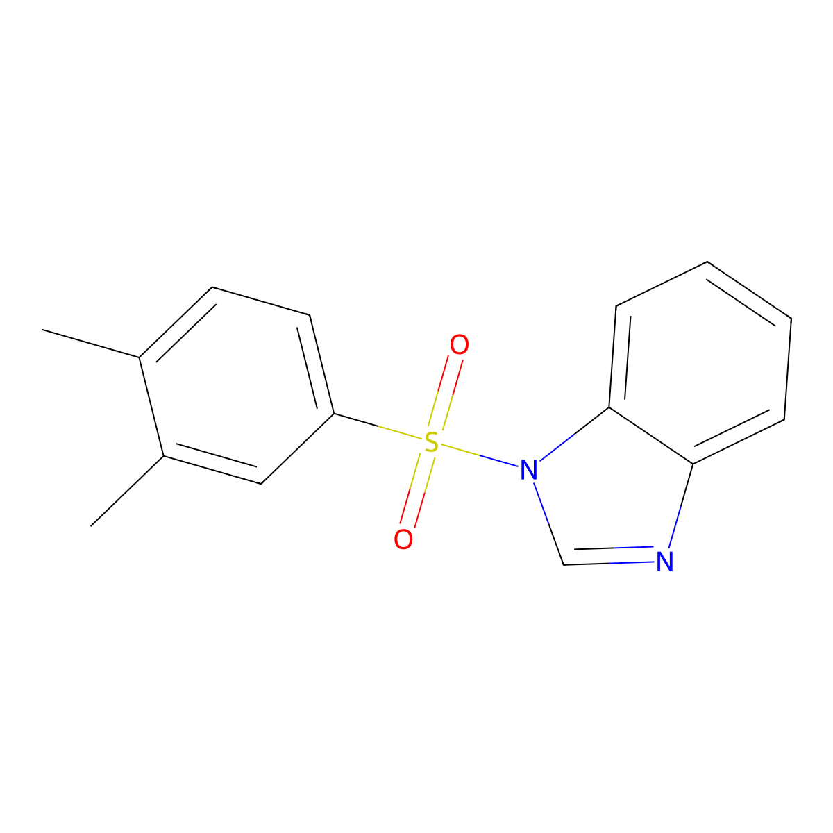 1-(3,4-Dimethylphenyl)sulfonylbenzimidazole molecular structure, CAS 352444-50-9
