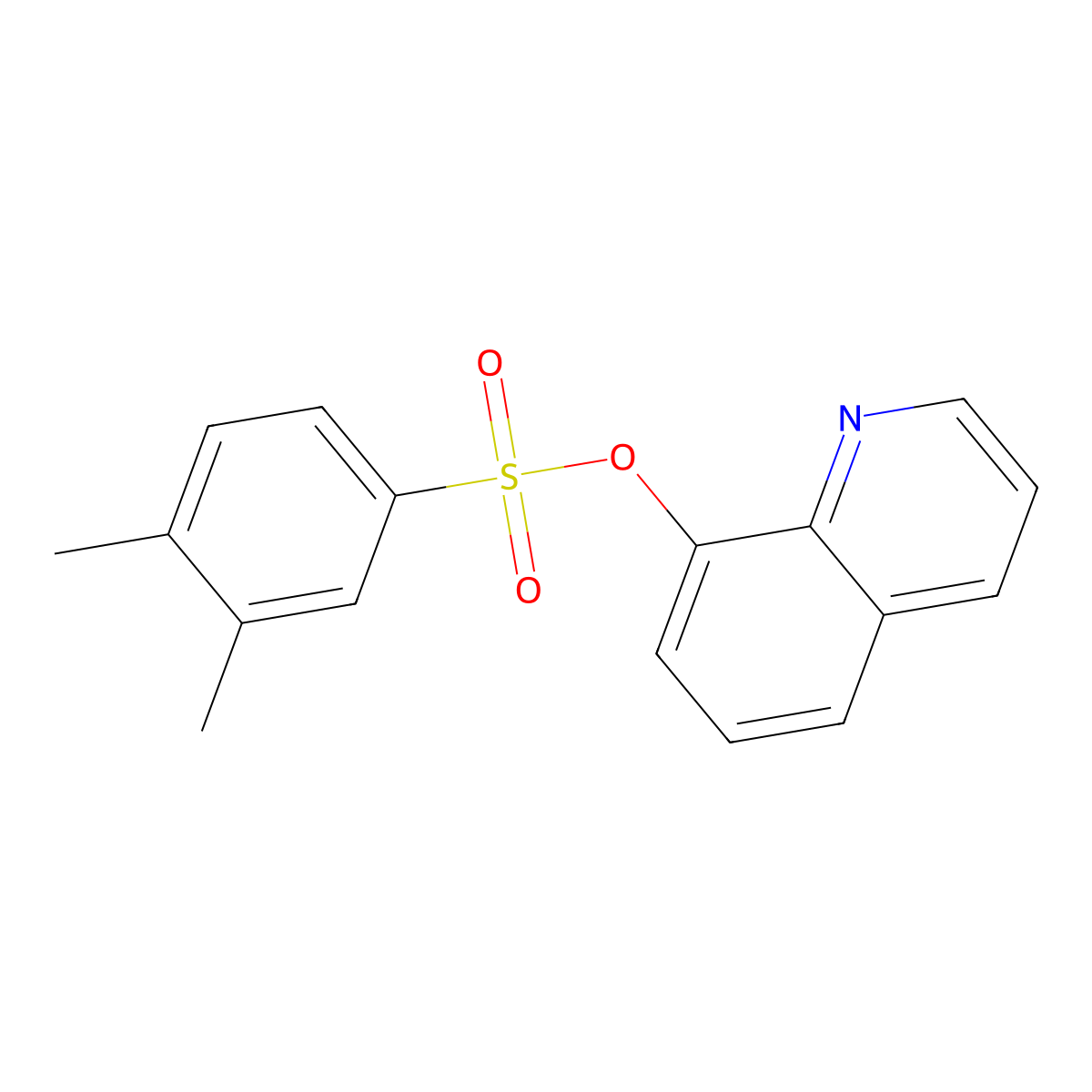 8-Quinolyl 3,4-dimethylbenzenesulfonate molecular structure, CAS 352444-51-0