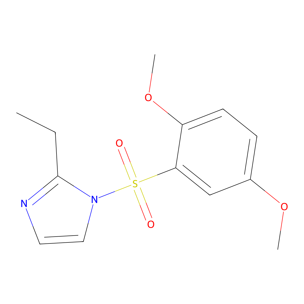 1-(2,5-Dimethoxyphenyl)sulfonyl-2-ethylimidazole molecular structure, CAS 352444-74-7
