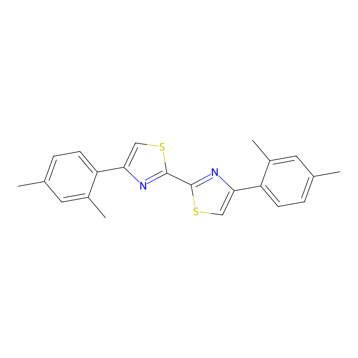 4-(2,4-Dimethylphenyl)-2-[4-(2,4-dimethylphenyl)-1,3-thiazol-2-yl]-1,3-thiazole molecular structure, CAS 352445-45-5
