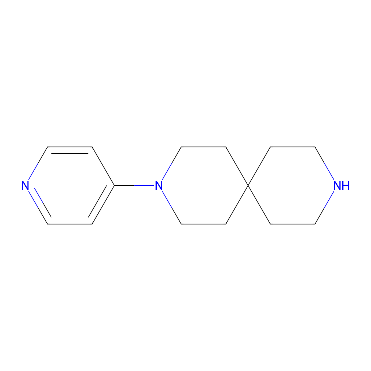 3-(Pyridin-4-yl)-3,9-diazaspiro[5.5]undecane molecular structure, CAS 352445-70-6