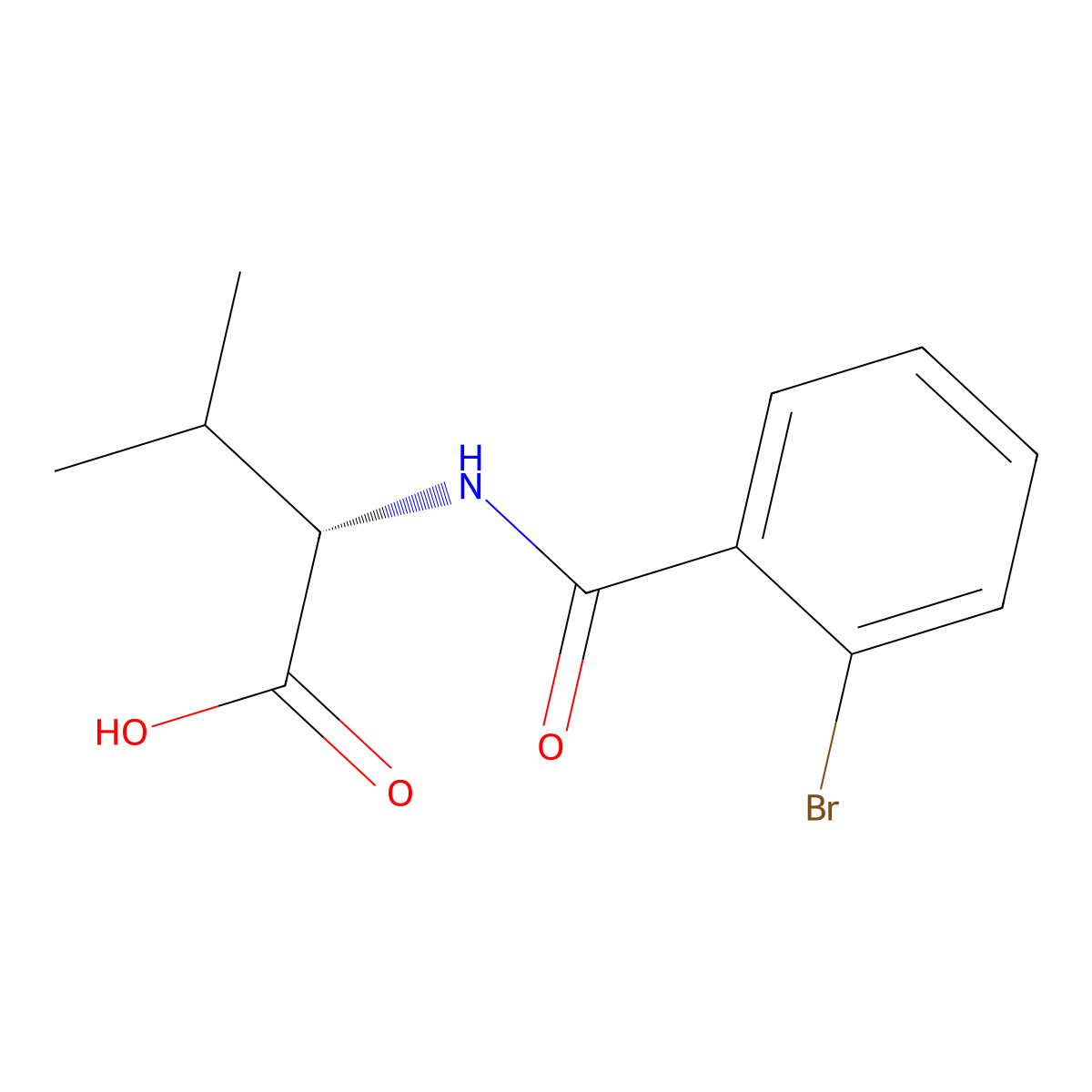 (2S)-2-[(2-bromophenyl)formamido]-3-methylbutanoic acid molecular structure, CAS 352457-80-8