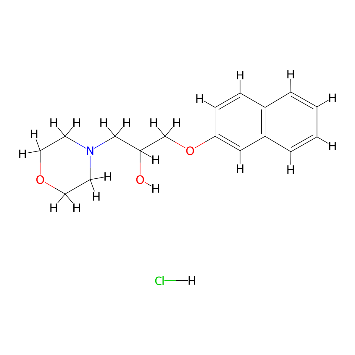 1-Morpholino-3-(naphthalen-2-yloxy)propan-2-ol hydrochloride molecular structure, CAS 352458-19-6