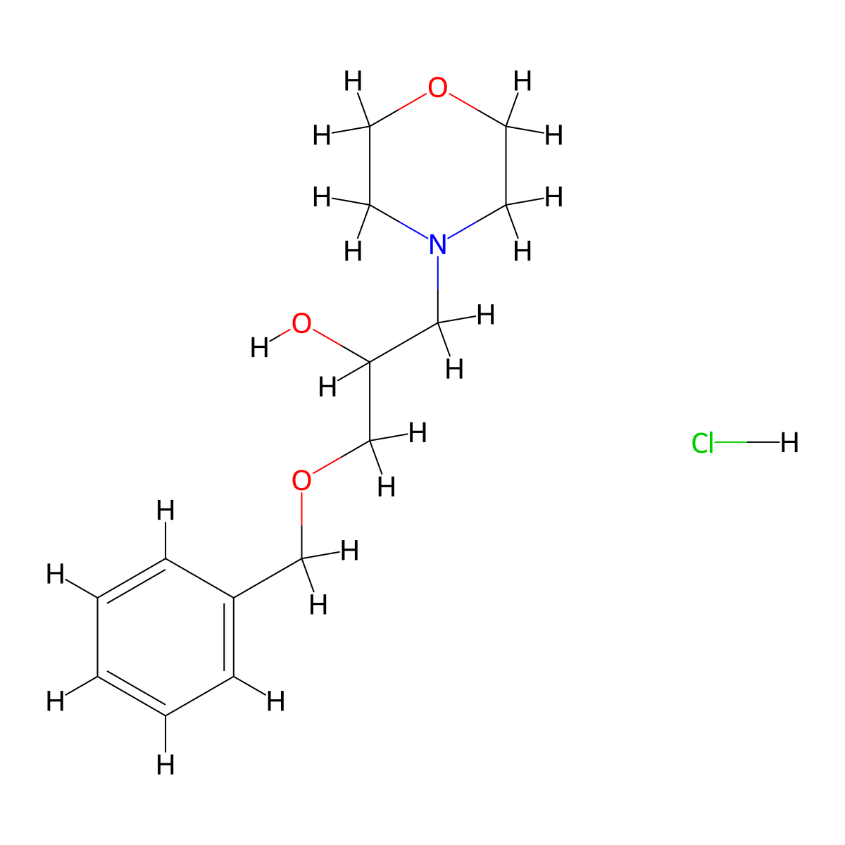 1-(Benzyloxy)-3-morpholinopropan-2-ol hydrochloride molecular structure, CAS 352460-39-0