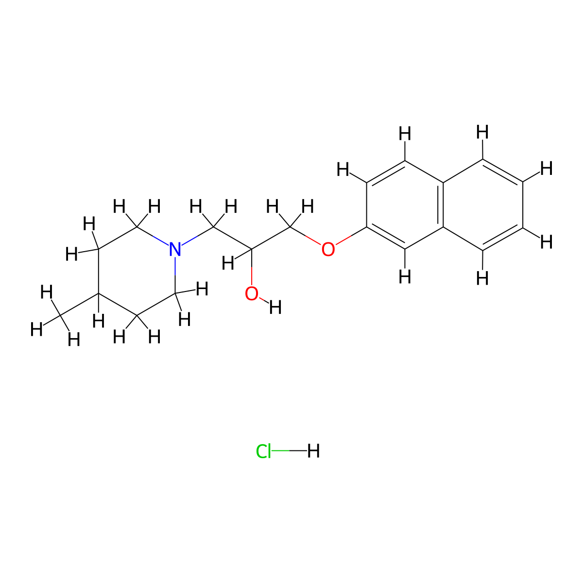 1-(4-Methylpiperidin-1-yl)-3-(naphthalen-2-yloxy)propan-2-ol hydrochloride molecular structure, CAS 352460-49-2