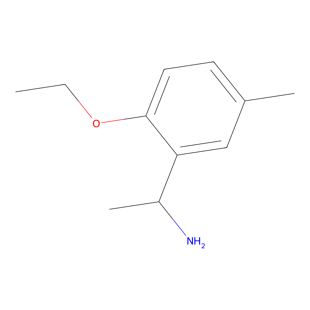 1-(2-Ethoxy-5-methylphenyl)ethylamine molecular structure, CAS 35247-78-0