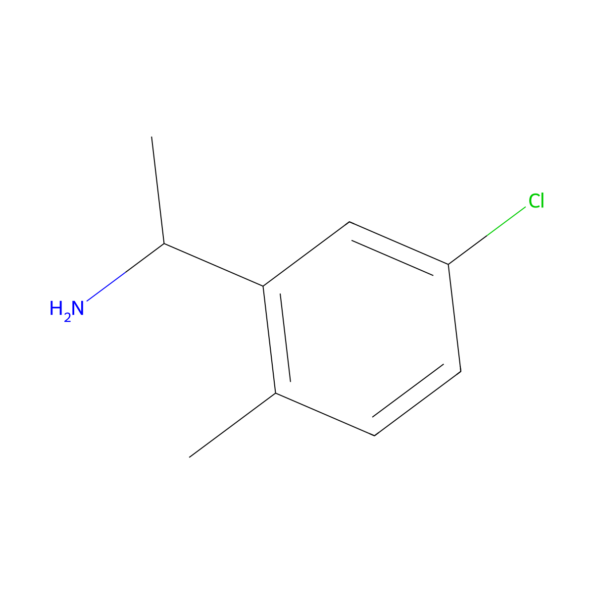 1-(5-Chloro-2-methylphenyl)ethan-1-amine molecular structure, CAS 35247-80-4