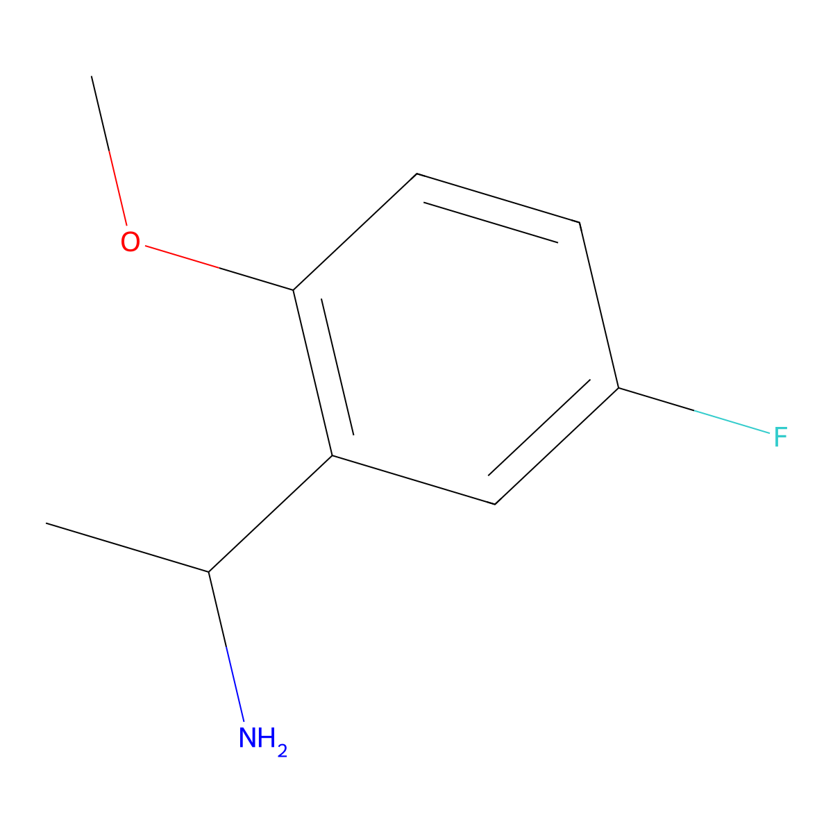 (1R)-1-(5-fluoro-2-methoxyphenyl)ethan-1-amine molecular structure, CAS 35247-83-7