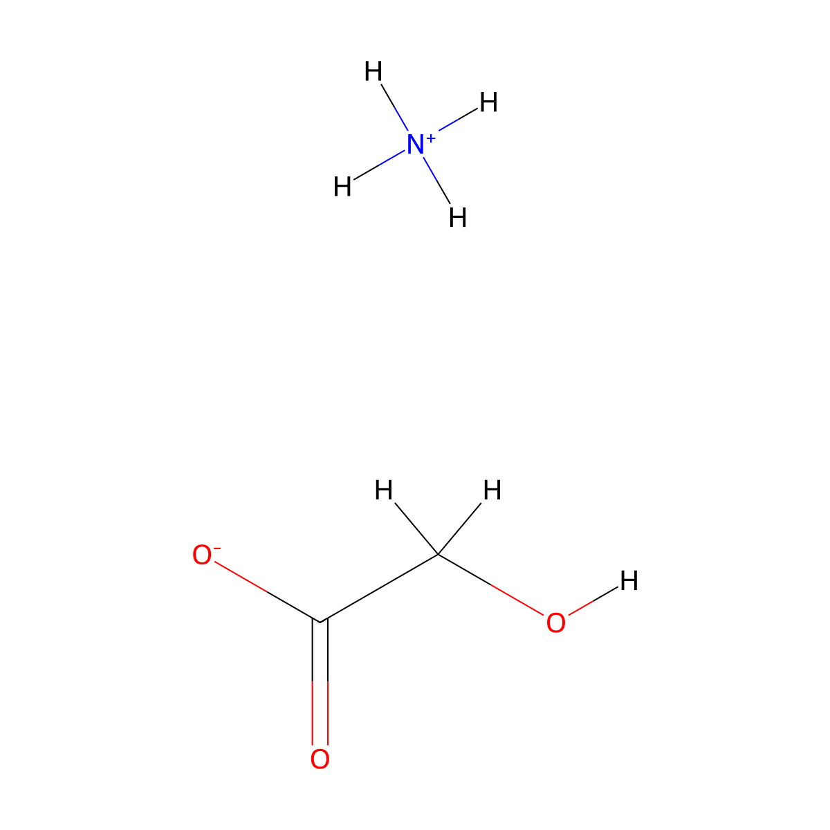 Ammonium Glycolate molecular structure, CAS 35249-89-9