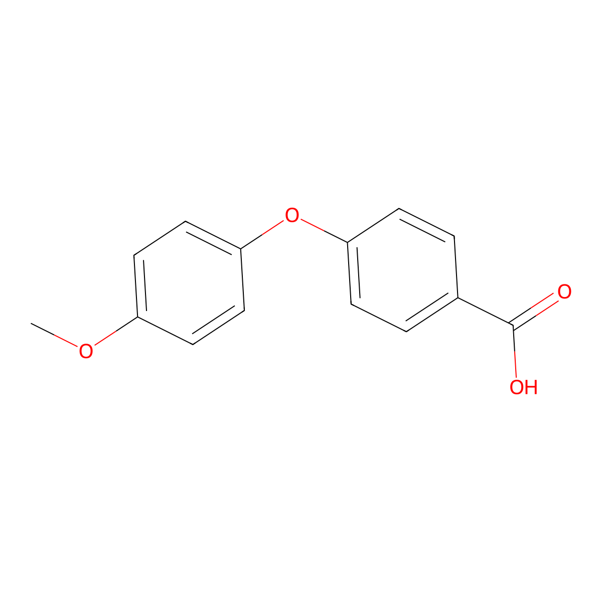 4-(4-Methoxyphenoxy)benzoic acid molecular structure, CAS 3525-22-2