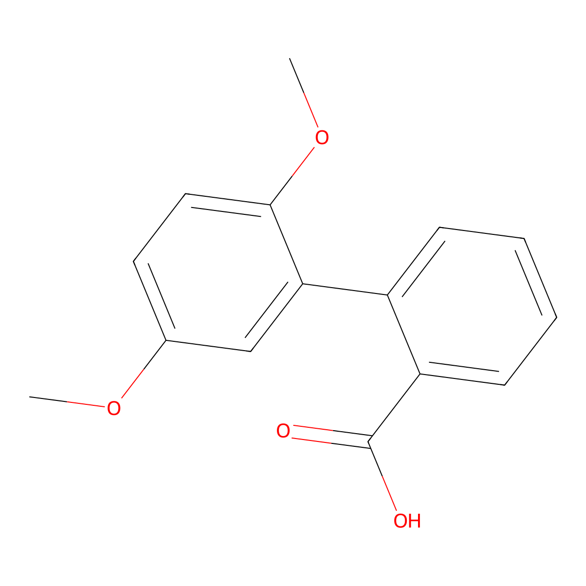 2-(2,5-Dimethoxyphenyl)benzoic acid molecular structure, CAS 3525-23-3