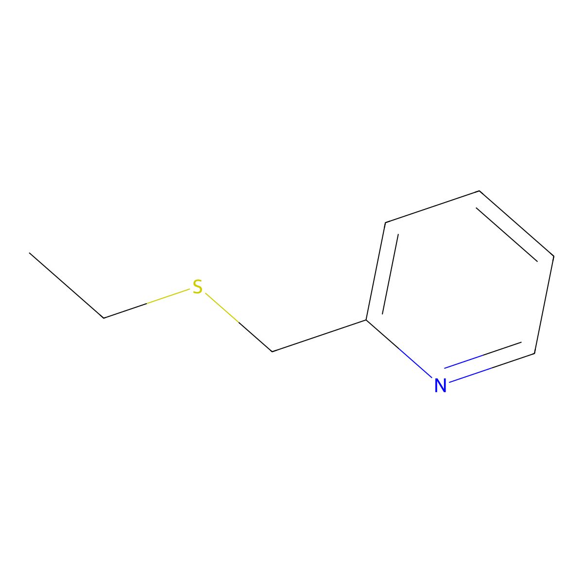 2-[(Ethylsulfanyl)methyl]pyridine molecular structure, CAS 35250-74-9