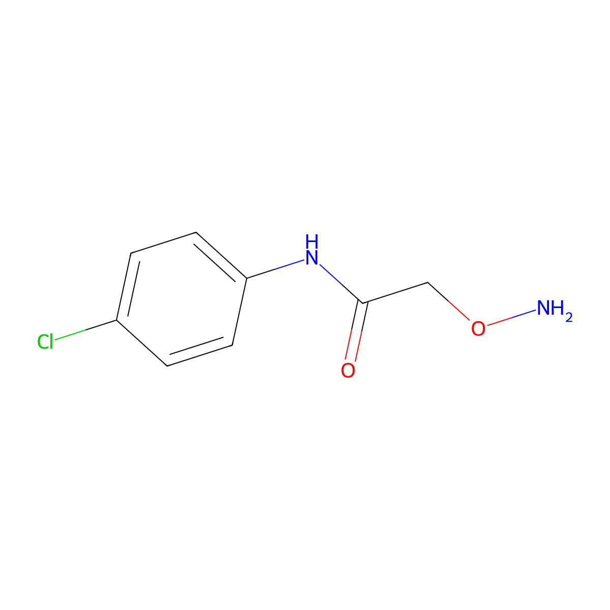 2-(aminooxy)-N-(4-chlorophenyl)acetamide molecular structure, CAS 35251-43-5