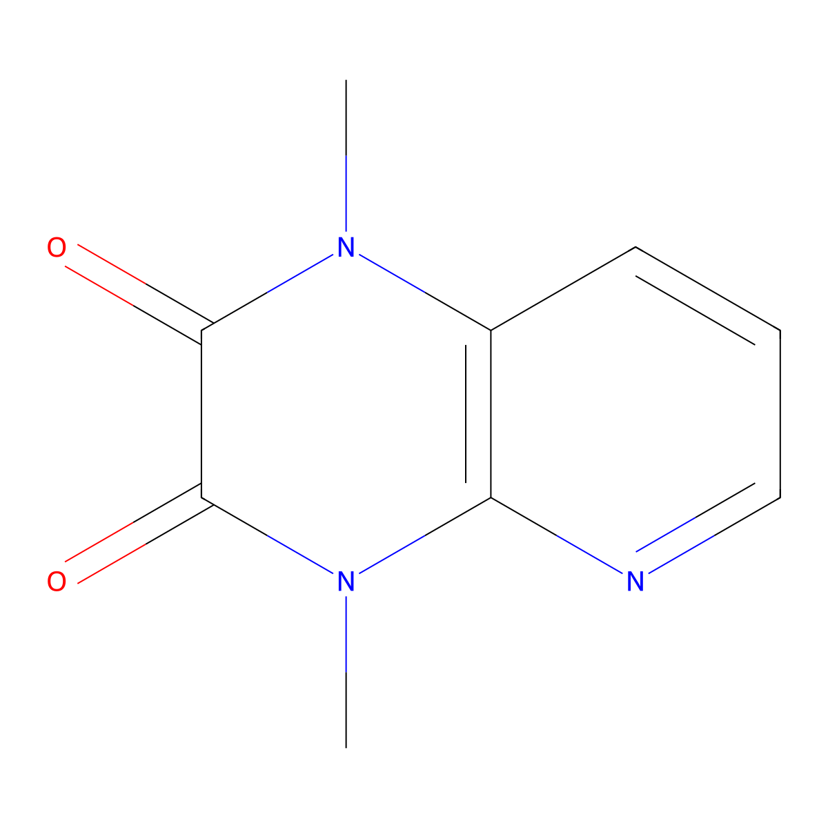 1,4-Dimethyl-1,4-dihydropyrido[2,3-b]pyrazine-2,3-dione molecular structure, CAS 35252-00-7