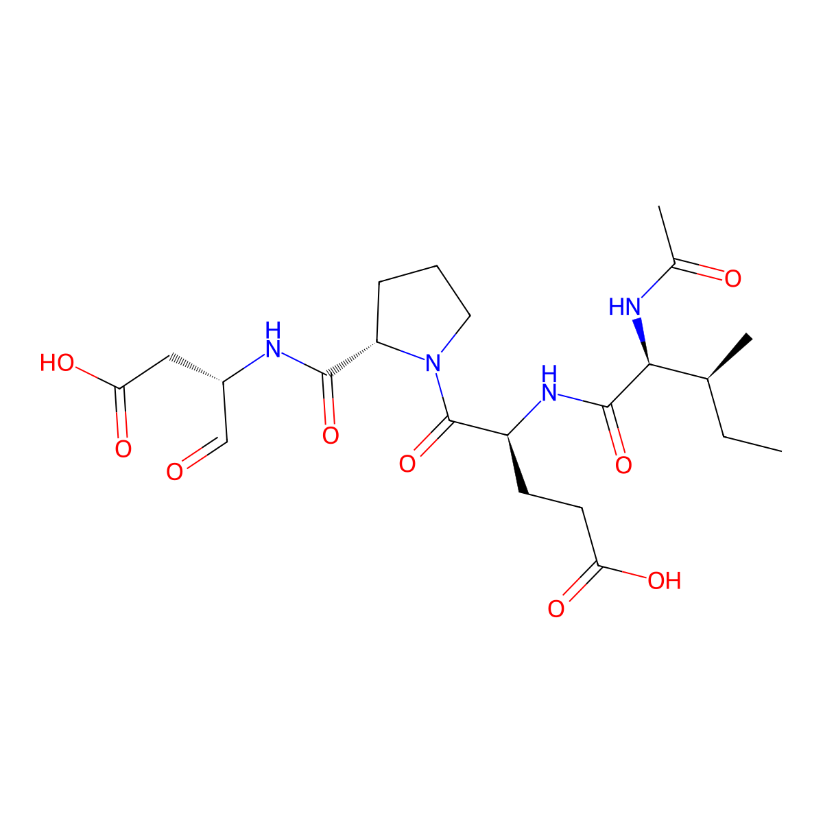 Ac-IEPD-CHO molecular structure, CAS 352520-90-2
