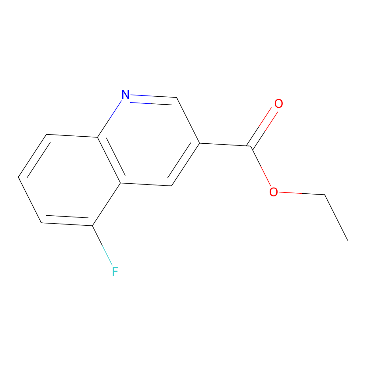 Ethyl 5-fluoroquinoline-3-carboxylate molecular structure, CAS 352521-49-4