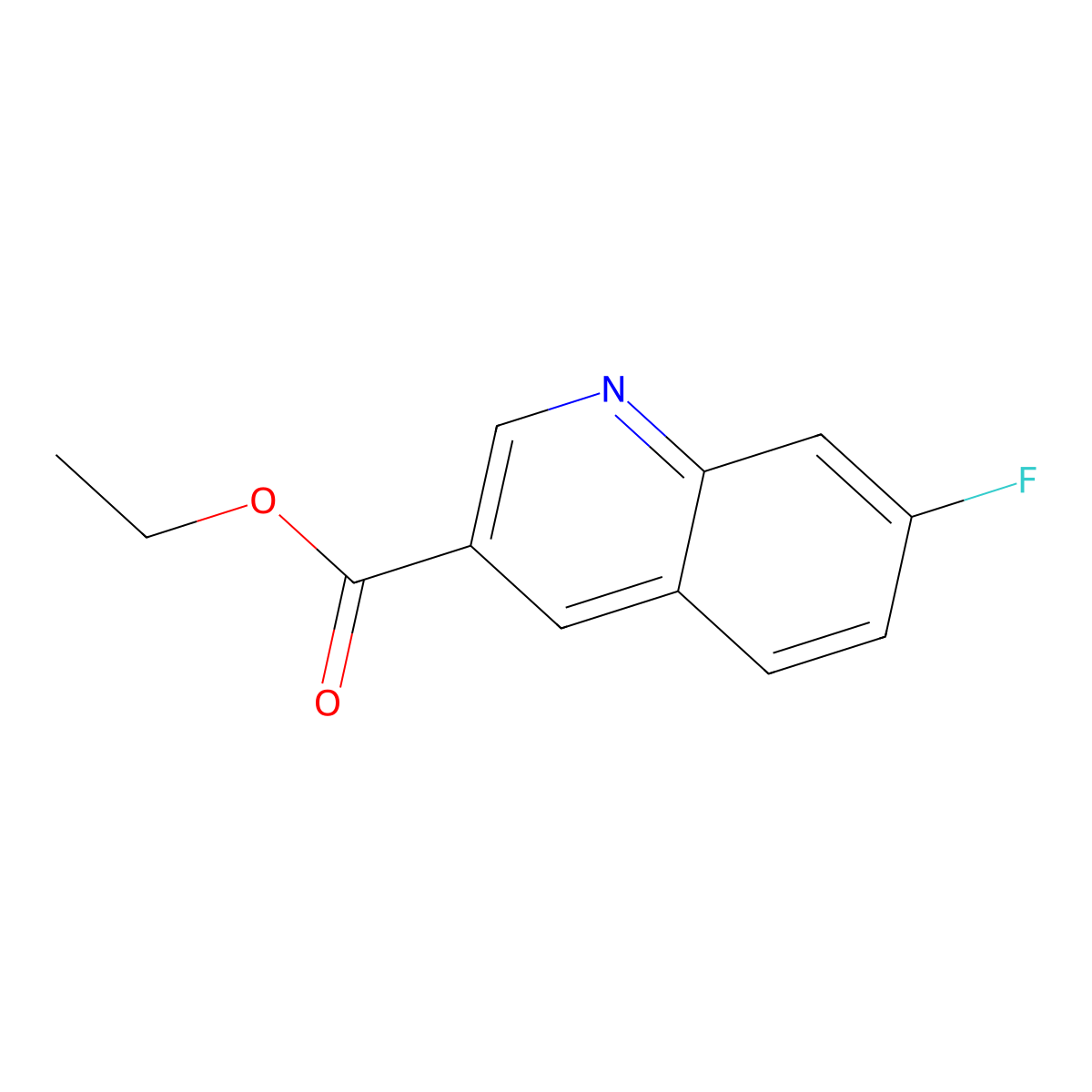Ethyl 7-fluoroquinoline-3-carboxylate molecular structure, CAS 352521-50-7