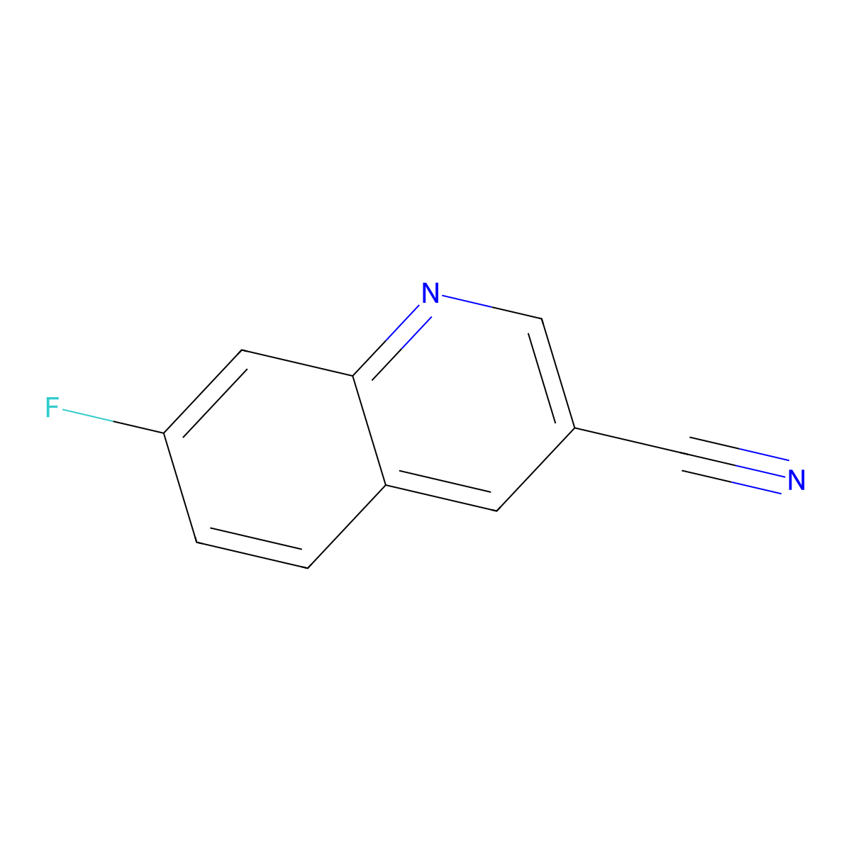 7-Fluoroquinoline-3-carbonitrile molecular structure, CAS 352521-51-8