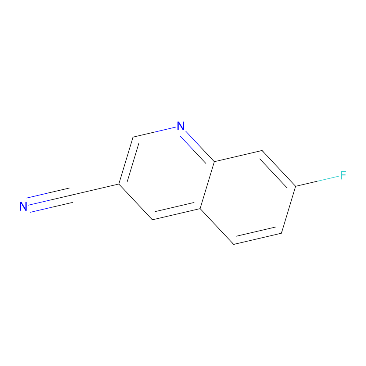 7-Fluoroquinoline-3-carbonitrile molecular structure, CAS 352521-51-8