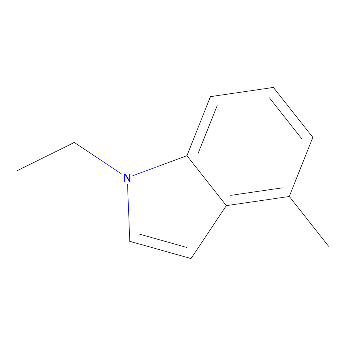 1H-Indole, 1-ethyl-4-methyl- molecular structure, CAS 352521-59-6