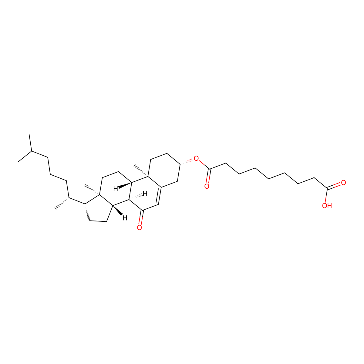 7-Ketocholesteryl-9-carboxynonanoate molecular structure, CAS 352523-18-3