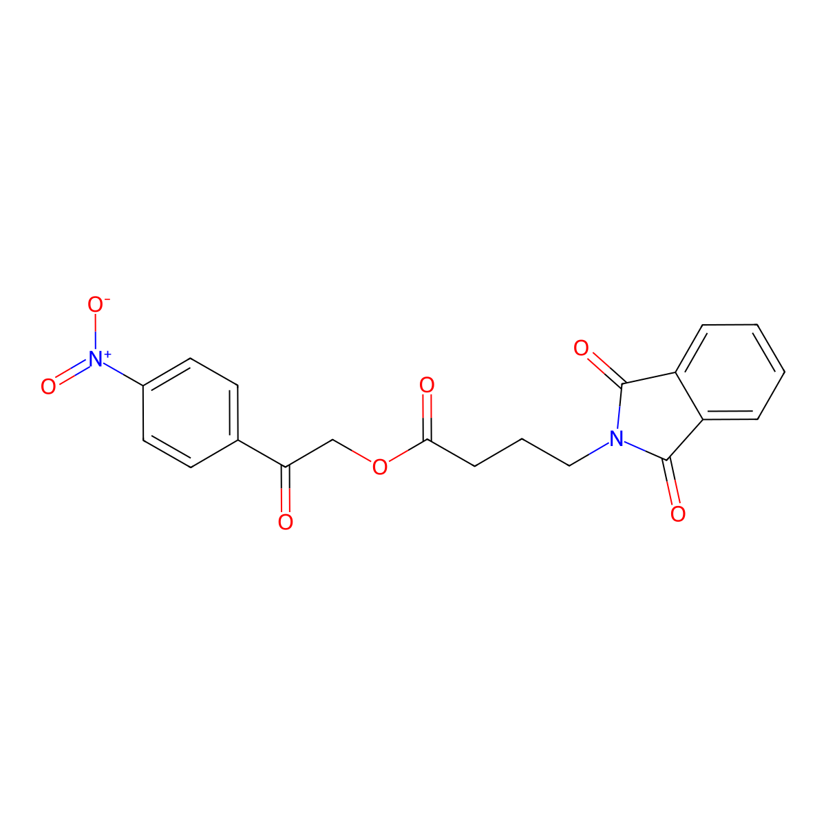 [2-(4-Nitrophenyl)-2-oxoethyl] 4-(1,3-dioxoisoindol-2-yl)butanoate molecular structure, CAS 352524-40-4