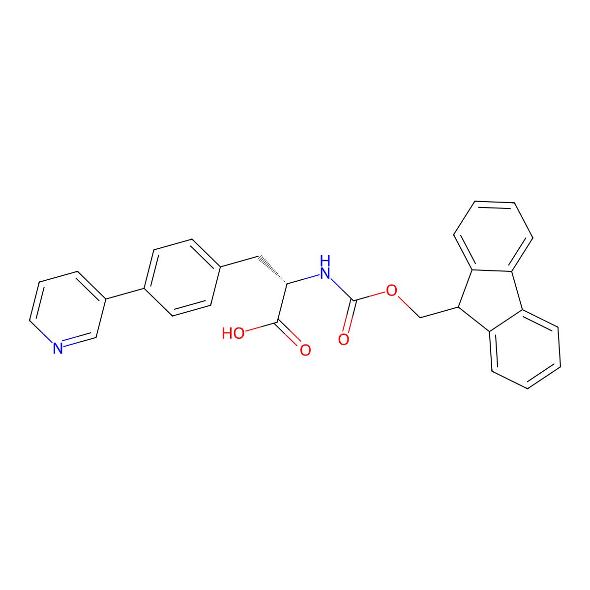 N-Fmoc-4-(3-pyridinyl)-L-phenylalanine molecular structure, CAS 352525-25-8
