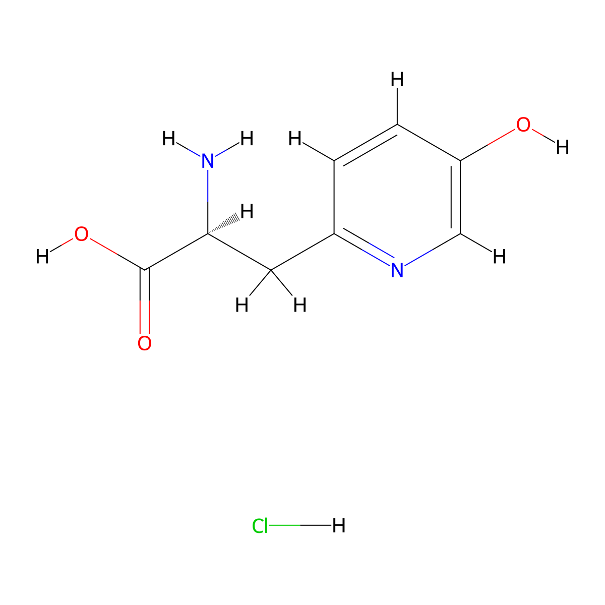 (S)-2-Amino-3-(5-hydroxypyridin-2-YL)propanoic acid hydrochloride molecular structure, CAS 352525-33-8