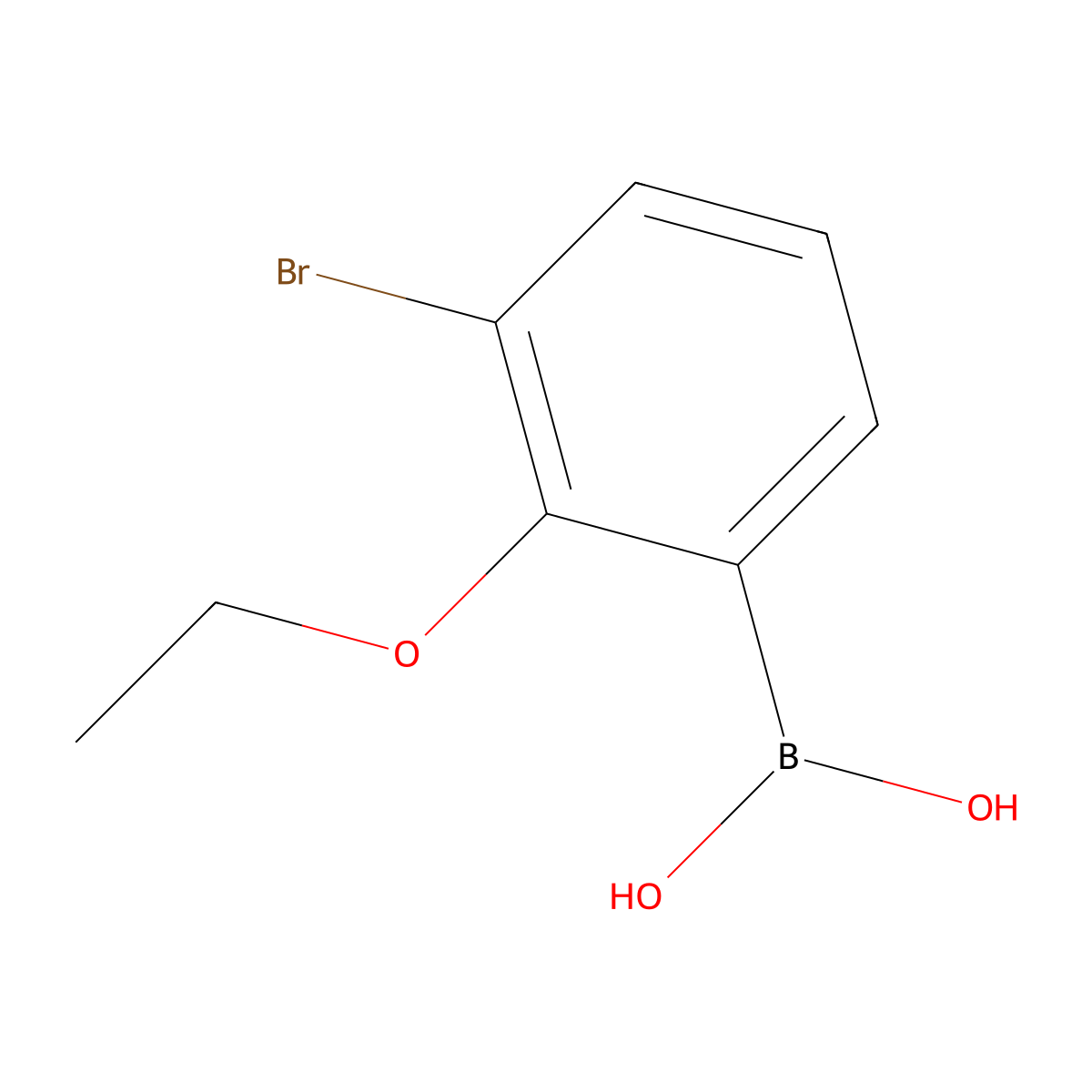 3-Bromo-2-ethoxyphenylboronic acid molecular structure, CAS 352525-81-6
