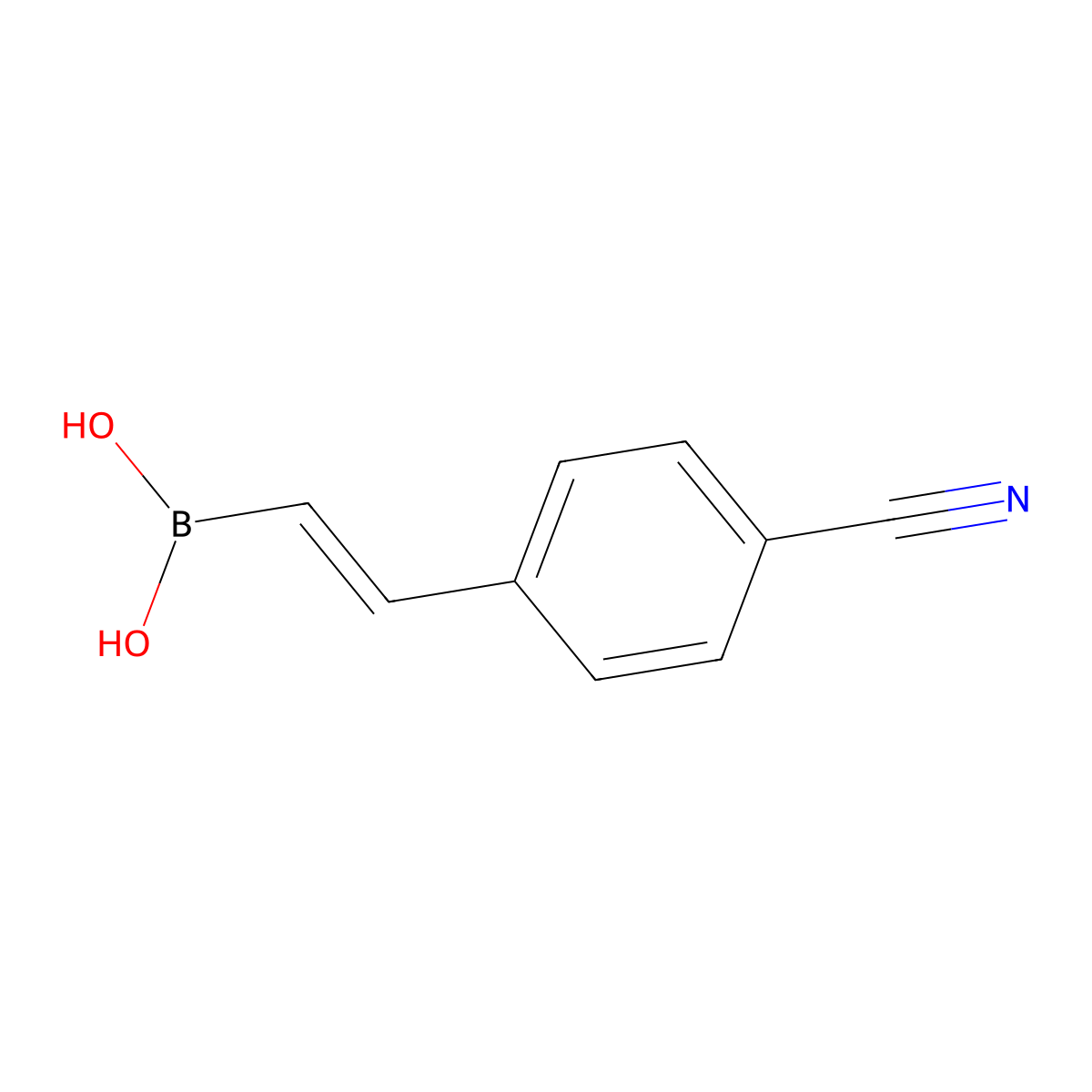 (E)-(4-Cyanostyryl)boronic acid molecular structure, CAS 352525-92-9