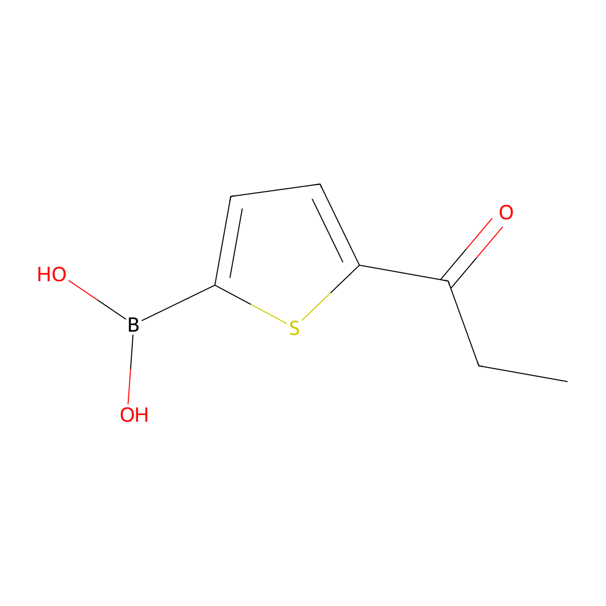 (5-Propionylthiophen-2-yl)boronic acid molecular structure, CAS 352525-99-6