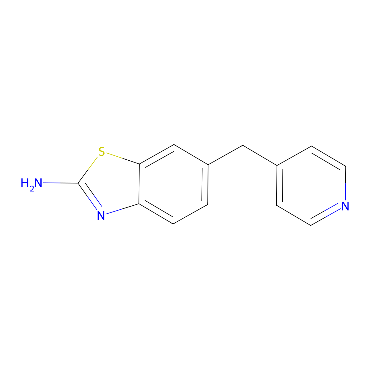 6-[(Pyridin-4-yl)methyl]-1,3-benzothiazol-2-amine molecular structure, CAS 352527-97-0