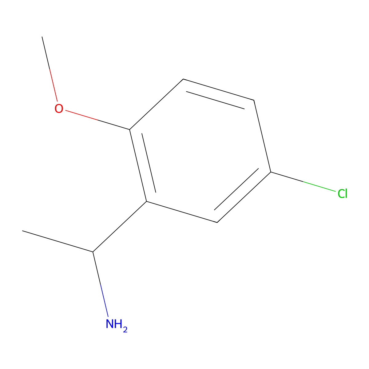 1-(5-Chloro-2-methoxyphenyl)ethanamine molecular structure, CAS 35253-21-5