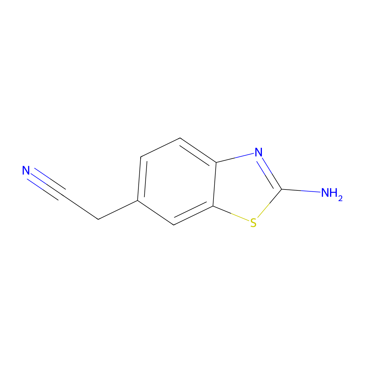 (2-Amino-1,3-benzothiazol-6-yl)acetonitrile molecular structure, CAS 352530-05-3