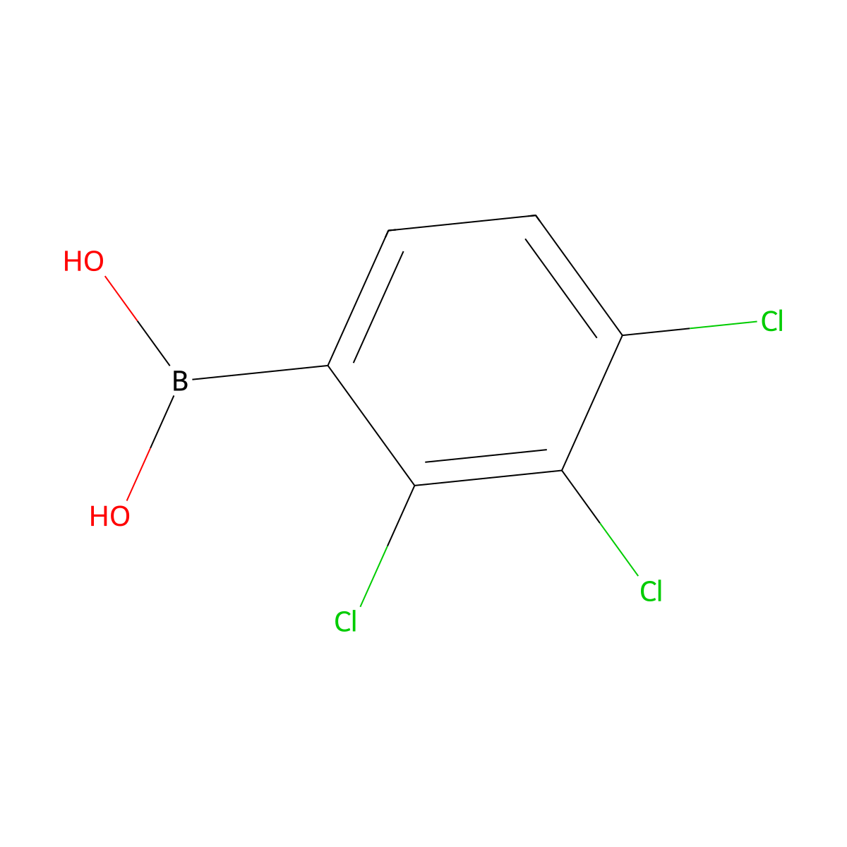 2,3,4-Trichlorophenylboronic acid molecular structure, CAS 352530-21-3
