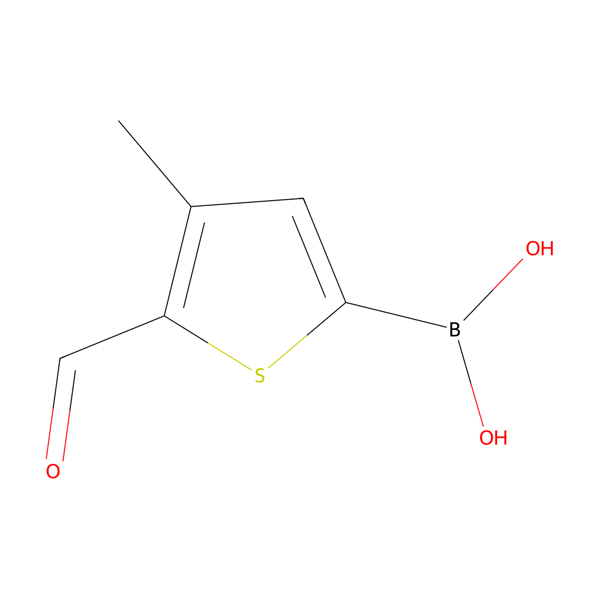 (5-Formyl-4-methylthiophen-2-yl)boronic acid molecular structure, CAS 352530-25-7