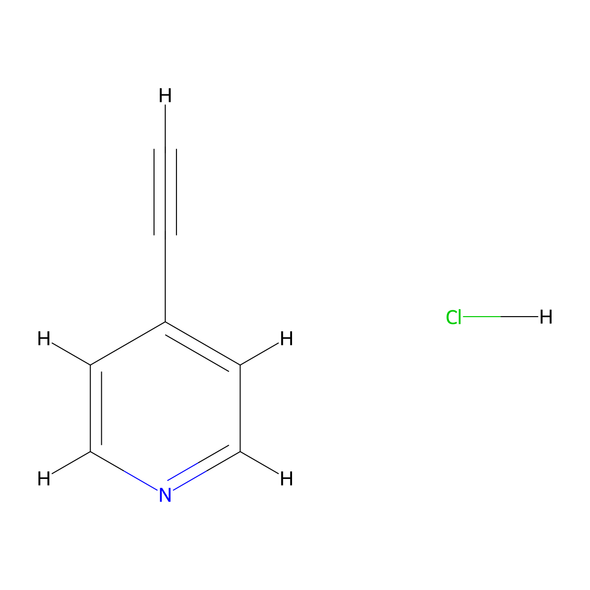 4-Ethynylpyridine hydrochloride molecular structure, CAS 352530-29-1