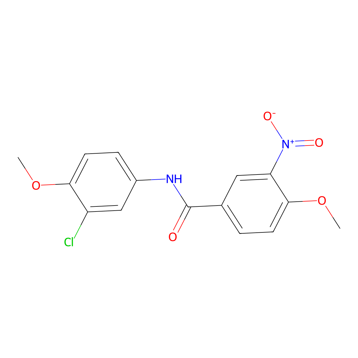 N-(3-chloro-4-methoxyphenyl)-4-methoxy-3-nitrobenzamide molecular structure, CAS 352531-35-2
