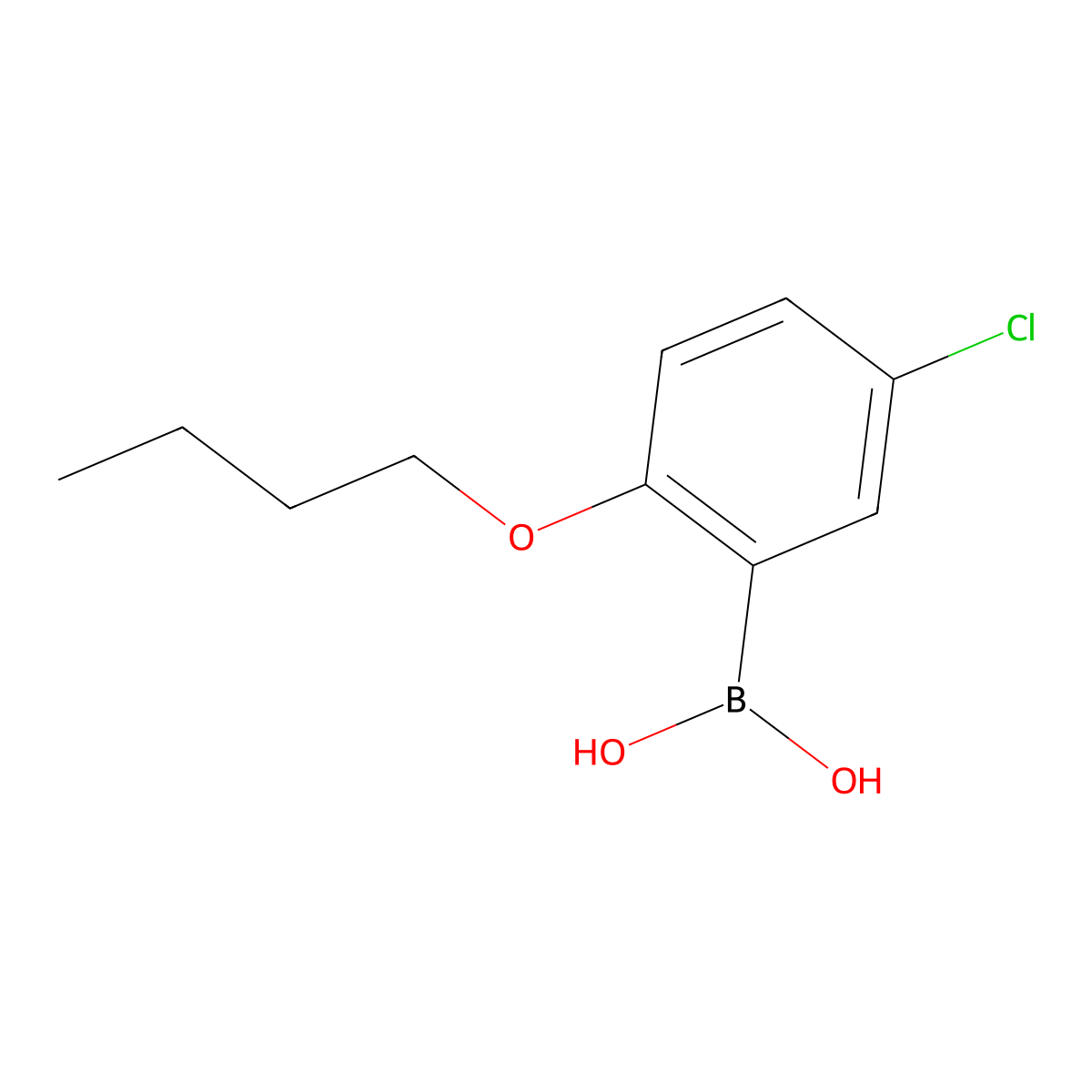 (2-Butoxy-5-chlorophenyl)boronic acid molecular structure, CAS 352534-88-4