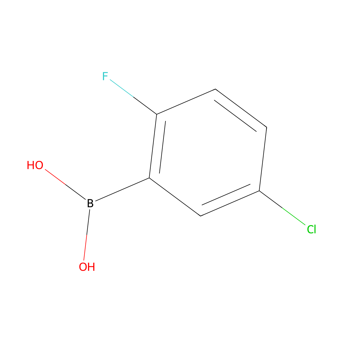 (5-Chloro-2-fluoro-phenyl)boronic acid molecular structure, CAS 352535-83-2